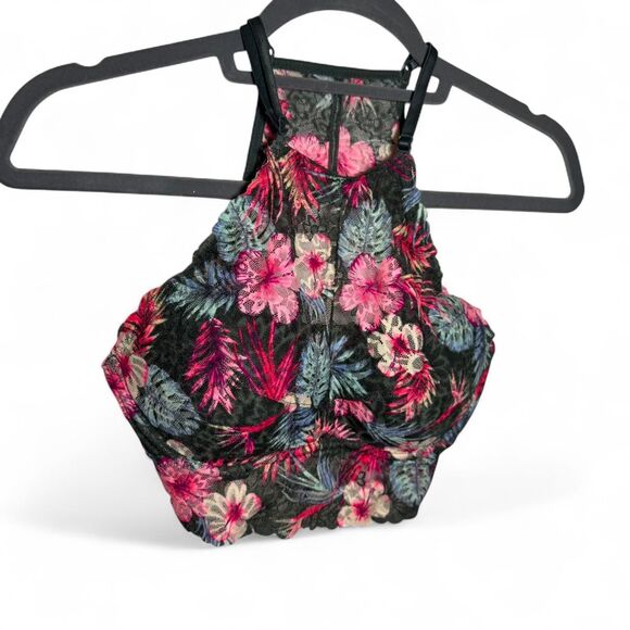 Victorias Secret Pink Floral Lace Bralette Size S - Picture 1 of 5